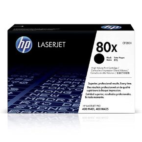 HP 80X Black High-Yield Toner Cartridge | Works with LaserJet Pro 400 M401, MFP M425 | CF280X in Saudi Arabia