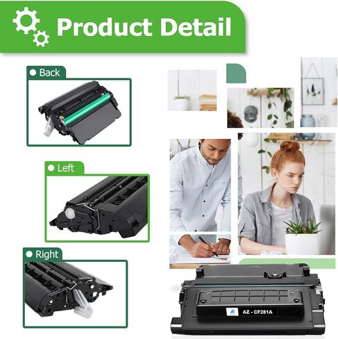 خرطوشة حبر متوافقة مع Aztech لطابعة HP 81A CF281A 81X CF281X Laserjet Enterprise MFP M605 M604 Toner M604N M604DN M605N M605DN M605X M630 M630h M630dn M630z الطابعة (أسود، حزمة واحدة) in Kuwait