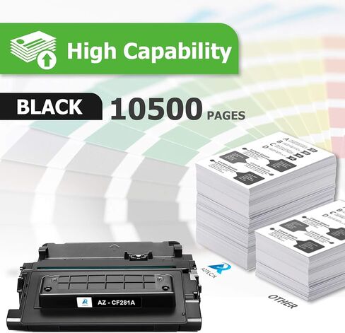 خرطوشة حبر متوافقة مع Aztech لطابعة HP 81A CF281A 81X CF281X Laserjet Enterprise MFP M605 M604 Toner M604N M604DN M605N M605DN M605X M630 M630h M630dn M630z الطابعة (أسود، حزمة واحدة) in Kuwait