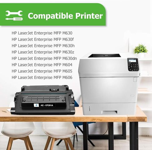 خرطوشة حبر متوافقة مع Aztech لطابعة HP 81A CF281A 81X CF281X Laserjet Enterprise MFP M605 M604 Toner M604N M604DN M605N M605DN M605X M630 M630h M630dn M630z الطابعة (أسود، حزمة واحدة) in Kuwait