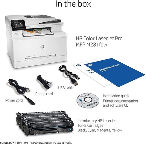 HP LaserJet Pro M281fdw All-in-One Wireless Color Laser Printer, Works with Alexa (T6B82A) in Saudi Arabia