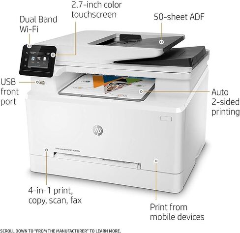 HP LaserJet Pro M281fdw All-in-One Wireless Color Laser Printer, Works with Alexa (T6B82A) in Saudi Arabia