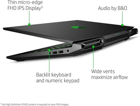 2021 HP Pavilion 15.6" FHD IPS Gaming Laptop, Intel Core i5-10300H Processor, 8GB RAM, 256GB SSD, NVIDIA GeForce GTX 1650, Backlit Keyboard, HDMI, Webcam, WiFi, Windows 10, Black, W/ IFT Accessories in Saudi Arabia