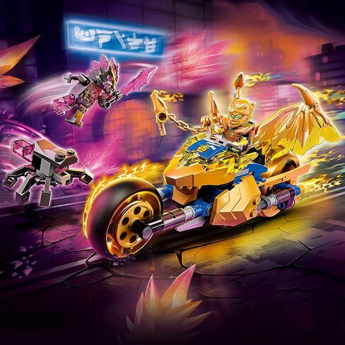 LEGO NINJAGO Jay’s Golden Dragon Motorbike 71768 Ninja Building Toy Set for Boys, Girls, and Kids Ages 7+ (137 Pieces) in Saudi Arabia