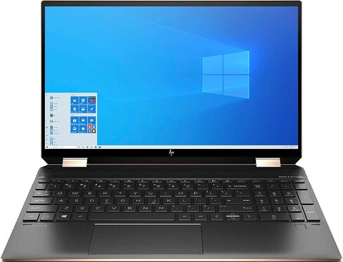 HP Spectre X360 15.6 Inch 4K UHD Touch-Screen 512GB SSD + 32GB Optane 1.8GHz i7 2-in-1 Laptop (16GB RAM, Quad-Core i7-10510U, GeForce MX330, Windows 10 Home) Nightfall Black 15-EB0043DX in Saudi Arabia