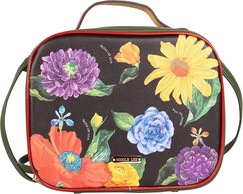 Nicole Lee Travel Handbag Crossbody Set with 3 Fashion Print Makeup Pouches, Women's Cosmetic Toiletry Organizer (Be My Valentine) in Kuwait