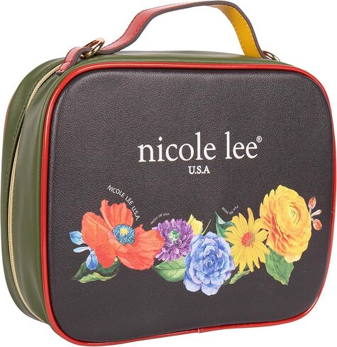 Nicole Lee Travel Handbag Crossbody Set with 3 Fashion Print Makeup Pouches, Women's Cosmetic Toiletry Organizer (Be My Valentine) in Kuwait