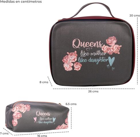 Nicole Lee Travel Handbag Crossbody Set with 3 Fashion Print Makeup Pouches, Women's Cosmetic Toiletry Organizer (Be My Valentine) in Kuwait