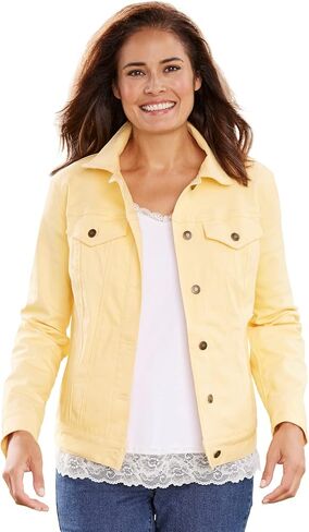 Woman Within Women's Plus Size Stretch Denim Jacket in Kuwait