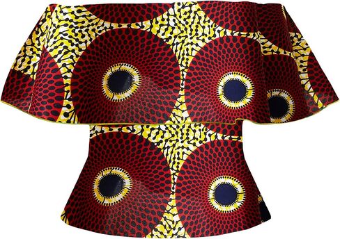 SHENBOLEN Women African Print Top Ankara Shirt in Saudi Arabia