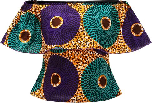 SHENBOLEN Women African Print Top Ankara Shirt in Saudi Arabia