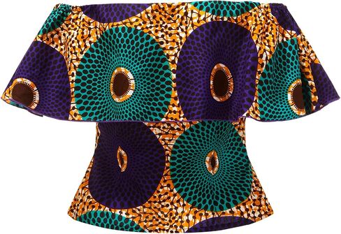 SHENBOLEN Women African Print Top Ankara Shirt in Saudi Arabia