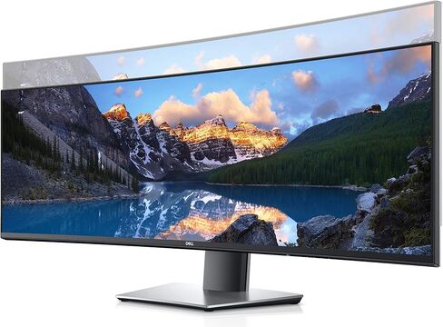Dell U4919DW UltraSharp 49 Curved Monitor – 49-inch QHD (5120 x 1440) 60Hz Display, 8ms Response Time, 3800R Curvature, HDMI/DP/USB 3.0/USB-C Connectivity, Height/Tilt/Swivel Adjustability - Silver in Saudi Arabia