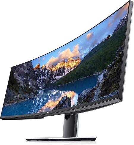 Dell U4919DW UltraSharp 49 Curved Monitor – 49-inch QHD (5120 x 1440) 60Hz Display, 8ms Response Time, 3800R Curvature, HDMI/DP/USB 3.0/USB-C Connectivity, Height/Tilt/Swivel Adjustability - Silver in Saudi Arabia