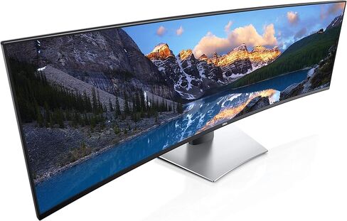 Dell U4919DW UltraSharp 49 Curved Monitor – 49-inch QHD (5120 x 1440) 60Hz Display, 8ms Response Time, 3800R Curvature, HDMI/DP/USB 3.0/USB-C Connectivity, Height/Tilt/Swivel Adjustability - Silver in Saudi Arabia