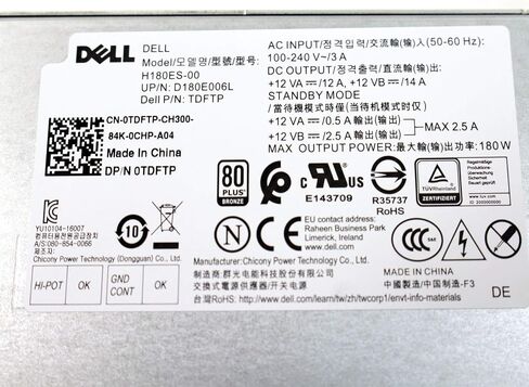 New Genuine PS for Dell Precision 3420 7050 SFF 180W Power Supply 0TDFTP TDFTP in Saudi Arabia