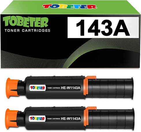 خرطوشة حبر متوافقة مع ToBeter 143A بديلة لطابعة HP 143A W1143AD 143AD W1143A لطابعة HP Neverstop Laser 1001nw MFP 1201n 1202nw (2 أسود) in Kuwait