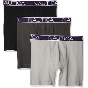 Nautica Men's 3-Pack Classic Underwear Cotton Stretch Boxer Brief in Saudi Arabia