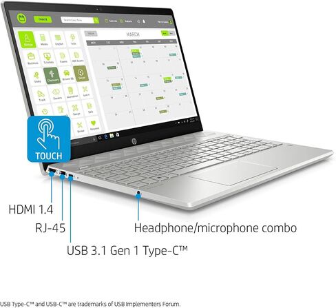 2020 Newest HP Pavilion Laptop, 15.6" Full HD Touchscreen, Intel Core i7-1065G7 Processor, 32GB RAM, 1TB PCIe NVMe SSD, Backlit Keyboard, Webcam, Zoom Meeting, Windows 10 Home, KKE Bundle, Grey in Saudi Arabia