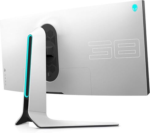 شاشة ألعاب منحنية فائقة الاتساع من Alienware - شاشة WQHD مقاس 38 بوصة، معدل تحديث 144 هرتز، وقت استجابة 1 مللي ثانية، انحناء 2300R، NVIDIA G-SYNC Ultimate، IPS، شاشة VESA HDR 600، USB، أبيض - AW3821DW in Kuwait