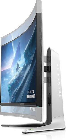 شاشة ألعاب منحنية فائقة الاتساع من Alienware - شاشة WQHD مقاس 38 بوصة، معدل تحديث 144 هرتز، وقت استجابة 1 مللي ثانية، انحناء 2300R، NVIDIA G-SYNC Ultimate، IPS، شاشة VESA HDR 600، USB، أبيض - AW3821DW in Kuwait