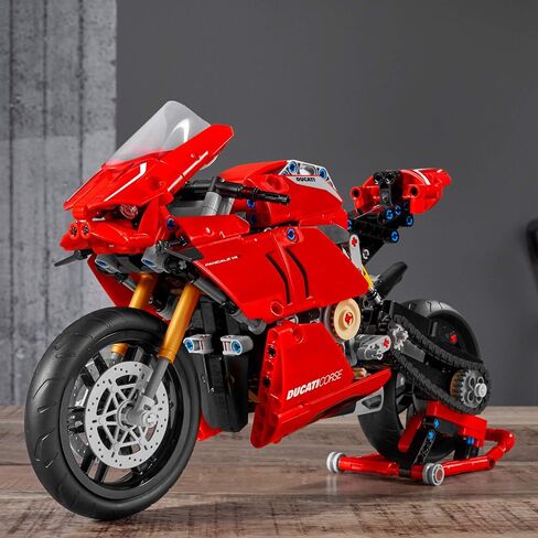 LEGO Technic Ducati Panigale V4 R 42107 Motorcycle Toy Building Kit, Build A Model Motorcycle, Featuring Gearbox and Suspension (646 Pieces), in Saudi Arabia