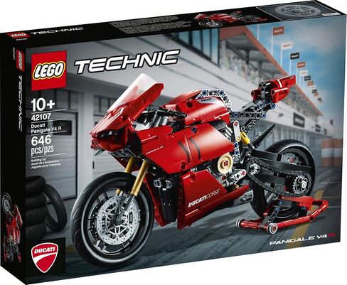 LEGO Technic Ducati Panigale V4 R 42107 Motorcycle Toy Building Kit, Build A Model Motorcycle, Featuring Gearbox and Suspension (646 Pieces), in Saudi Arabia