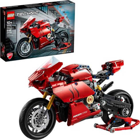 LEGO Technic Ducati Panigale V4 R 42107 Motorcycle Toy Building Kit, Build A Model Motorcycle, Featuring Gearbox and Suspension (646 Pieces), in Saudi Arabia