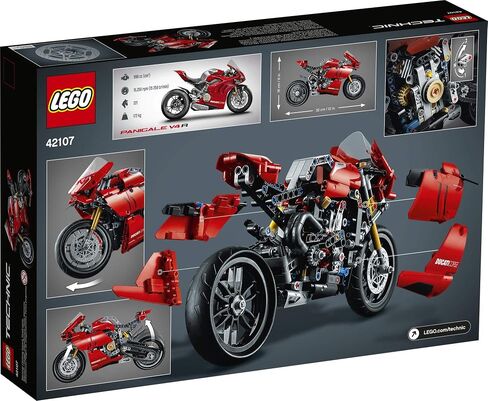 LEGO Technic Ducati Panigale V4 R 42107 Motorcycle Toy Building Kit, Build A Model Motorcycle, Featuring Gearbox and Suspension (646 Pieces), in Saudi Arabia