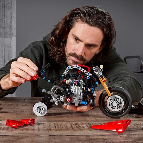 LEGO Technic Ducati Panigale V4 R 42107 Motorcycle Toy Building Kit, Build A Model Motorcycle, Featuring Gearbox and Suspension (646 Pieces), in Saudi Arabia