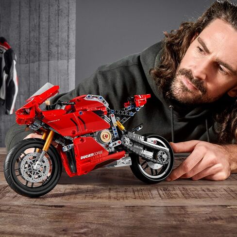 LEGO Technic Ducati Panigale V4 R 42107 Motorcycle Toy Building Kit, Build A Model Motorcycle, Featuring Gearbox and Suspension (646 Pieces), in Saudi Arabia