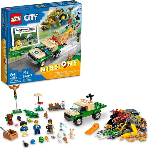 LEGO City Wild Animal Rescue Missions 60353 Interactive Digital Building Toy Set for Kids, Boys, and Girls Ages 6+ (246 Pieces) in Saudi Arabia