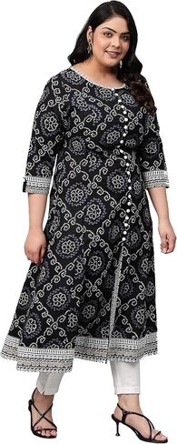 Women's Cotton Bandhani Anarkali Kurta for Women in Saudi Arabia