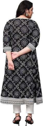 Women's Cotton Bandhani Anarkali Kurta for Women in Saudi Arabia