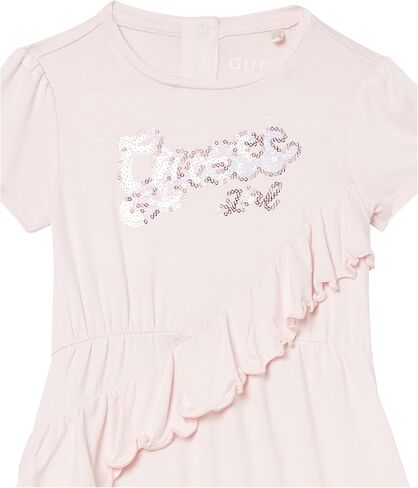 GUESS baby-girls Sequin Logo Stretch Slinky Jersey Dress and Coordinating Diaper Cover 2 Piece Set in Saudi Arabia
