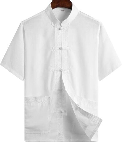 ZooBoo Chinese Clothing Tang Suit - Kung Fu Short Sleeve Shirt for Men in Saudi Arabia
