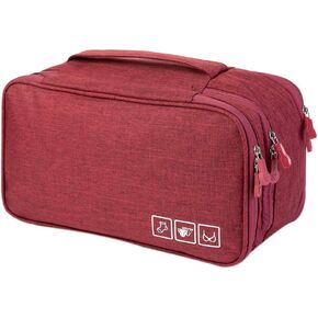 Rainbow-Lee Travel Underwear Organizer, Bra Underwear Travel Packing Organizer Waterproof Pack Cube Lingerie Socks Bag Layer Cosmetic Bag Bra Bag for Travel (Hanging Grey) in Saudi Arabia