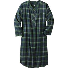 KingSize Men's Big & Tall Plaid Flannel Nightshirt Pajamas in Kuwait
