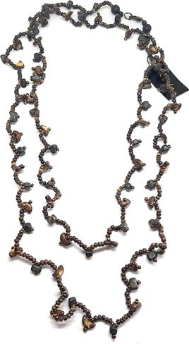 Cookie Lee Brown Seedbead Long Necklace (B6) 55003 in Saudi Arabia