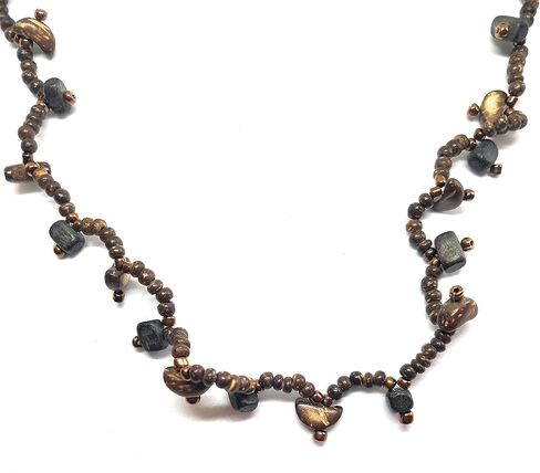 Cookie Lee Brown Seedbead Long Necklace (B6) 55003 in Saudi Arabia