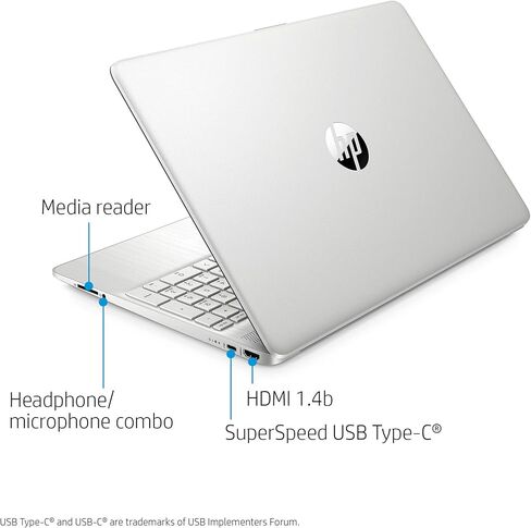 HP 15.6-inch HD Laptop, AMD Ryzen 3 3200U Processor, 8 GB RAM, 256 GB SSD, Windows 10 Home (15-ef0021nr, Natural Silver) in Saudi Arabia