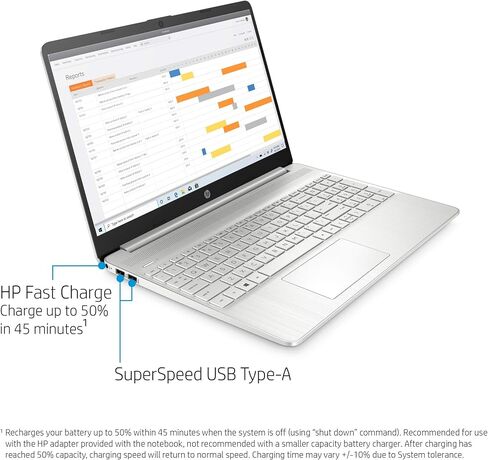 HP 15.6-inch HD Laptop, AMD Ryzen 3 3200U Processor, 8 GB RAM, 256 GB SSD, Windows 10 Home (15-ef0021nr, Natural Silver) in Saudi Arabia