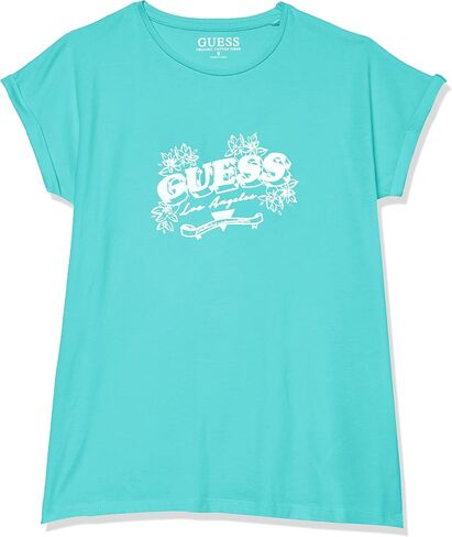 GUESS Girls' Big Foil Logo Organic Stretch Jersey T-Shirt in Saudi Arabia