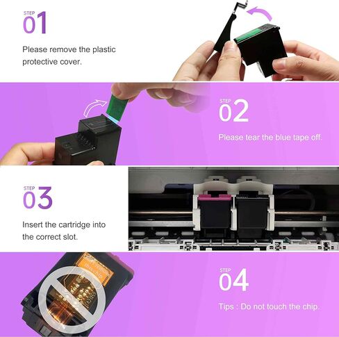 استبدال خرطوشة الحبر المعاد تصنيعها من ColoWorld لحزمة كومبو HP 74XL 75XL 74 75 (1 أسود، 1 لون) CB336WN تستخدم مع طابعة PhotoSmart C4280 C5280 C4480 C4250 DeskJet D4360 D4260 OfficeJet J5780 in Kuwait