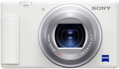 Sony ZV-1 Compact 4K HD Camera, White - Bundle with Alpine 2 Camera Bag, 32GB SDHC Card, Mac Software Package in Kuwait