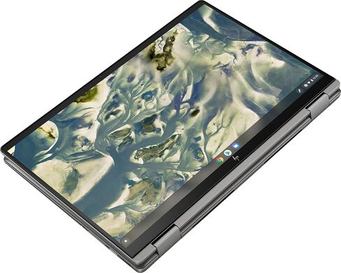 HP X360 2 in 1 Laptop 14" Touch-Screen FHD IPS Chromebook, Intel Core i3-1115G4 (Beats i5-1031G1), 8GB RAM, 128GB NVMe SSD, Backlit KB, Fingerprint Reader, Metal Body + TiTac Card (32GB) in Kuwait