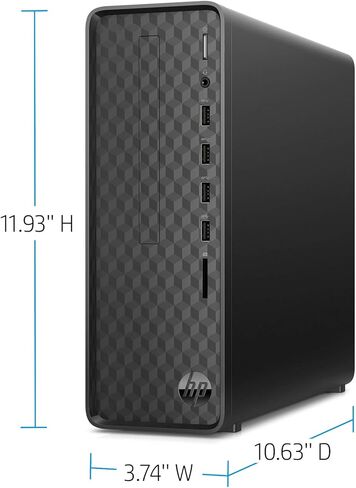 HP - S01-aF0011 Slim Desktop, AMD Athlon Silver 3050U, 4GB RAM, 256 GB SSD, Windows 10 Home (S01-aF0011, Black) Jet Black in Kuwait