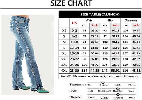 cffvdiz Embroidered Bootcut Jeans for Women in Saudi Arabia