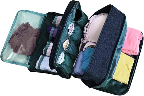 Portable Underwear Bra Storage Bag Waterproof Travel Organizers Multi-Layer Toiletry Packing Cube in Kuwait