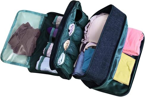Portable Underwear Bra Storage Bag Waterproof Travel Organizers Multi-Layer Toiletry Packing Cube in Kuwait